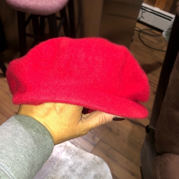 Betmar Red Wool Beret 100% Wool - Picture 5 of 7
